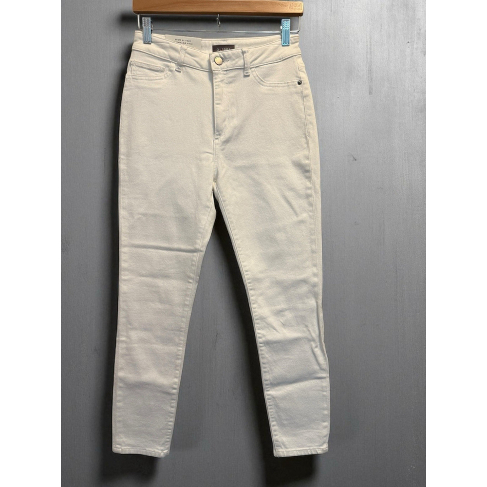 DL1961 Jeans Farrow Porcelain White Denim High Rise Skinny Size 29 New With Tags